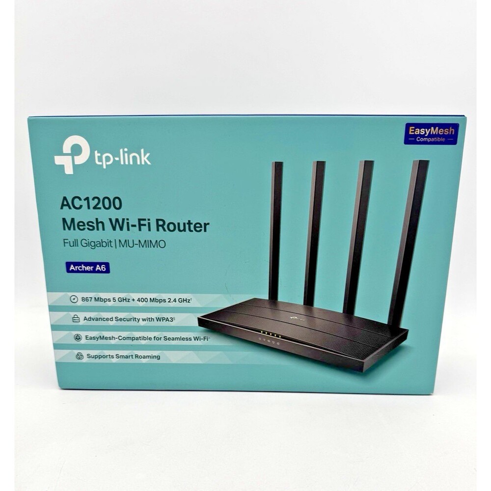 TP-Link AC1200 Gigabit WiFi Router Archer A6 Dual Band MU-MIMO Wireless